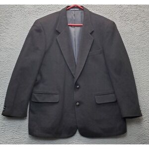 TOM TAILOR Blazer Jacket Mens‎ Black 100% Camel Lined Long Sleeve Notch Lapel